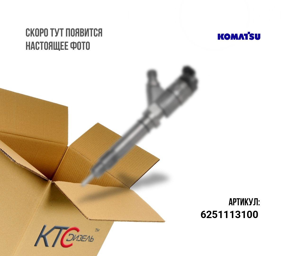 Картинка 6251113100 форсунка в сборе komatsu 6d125  (095000-6070) с доставкой по всей россии. ктс-дизель