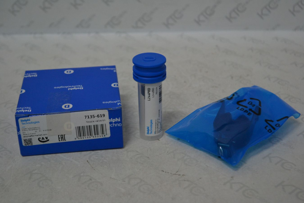 Картинка 7135-619 ремонтный комплект форсунки r04501d (28239295+l244prd) с доставкой по всей россии. ктс-дизель